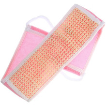 Мочалка для тела "ULTRAMARIN PARMA", комбинированная, цвет розовый, 70*10см
