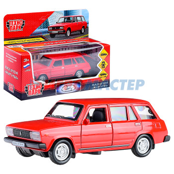 Коллекционные модели Машина металл ВАЗ-2104 Жигули 12 см, (открыв. двери, багаж, красный) инерц, в коробке