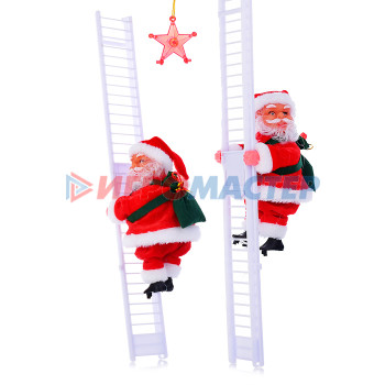 Фигуры новогодние Музыкальный Дедушка S1344 &quot;Вверх по лестнице&quot; в пакете