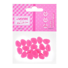 Носики декоративные пластиковые, размер 10x14 мм, 20 шт, цвет розовый, в пластиковом пакет