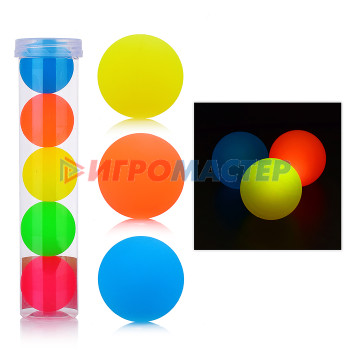 Мяч-прыгун (каучук), мячи-трансформеры Мяч 00-3015 &quot;Цветная фантазия&quot; (4,5 см), со светом, в тубе