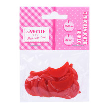 Ротики декоративные, пластиковые, цвет красный, 25x15 мм, 20 шт в пластиковом пакете с блис