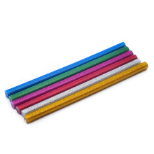 Клеевые стержни, Ø 11 мм, цветные (ассорти) с блестками, длина 200 мм, 6 шт в упаковке c ка