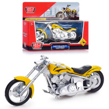 Мотоцикл металл Чоппер 14,5 см, (руль, выстав. подножка) в коробке