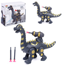 Динозавр 666-43A &quot;Тиранозавр&quot; стреляет присосками, на батарейках, в ассортименте, в коробке