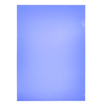Папка-уголок A4, 120 мкм, гладкая фактура, полупрозрачная синяя
