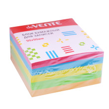 Куб бумажный для записей 90x90x50 мм цветной, непроклеенный, офсет 80 г/м², 5 цветов