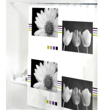 Штора для ванной EVA 180*180 "Селфи" Белые цветы
