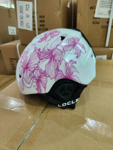 Шлем защитный для зимних видов спорта MS-86 Magenta Flower, размер M (55-58)