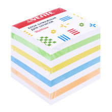 Куб бумажный для записей 90x90x90 мм цветной, непроклеенный, офсет 100 г/м², белизна 92%
