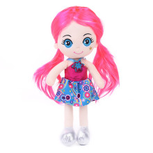 Кукла Глория с ярко-розовыми волосами в платье, 32 см