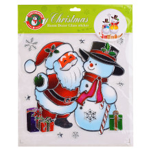 Наклейки новогодние для декора S1109-2 &quot;Дедушка мороз и Снеговик&quot; в пакете