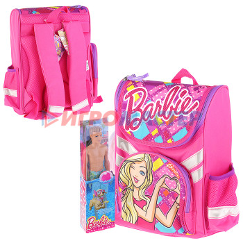 Рюкзаки для начальной и средней школы Рюкзак Barbie с эргономической спинкой размер 35 х 26,5 х 13 см.