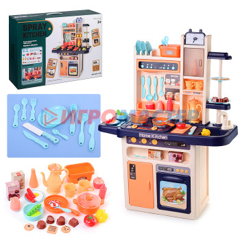 Игровые модули для девочек Игровой набор кухня 889-239 &quot;Давай играть&quot; (свет, звук) 69 предметов, в коробке