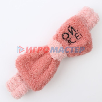 Ободки и повязки Повязка для волос "Ой, всё!", розовая, 18 х 7 х 4.5 см