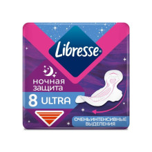 Прокладки гигиенические Libresse Ultra, ночные, 8 шт.