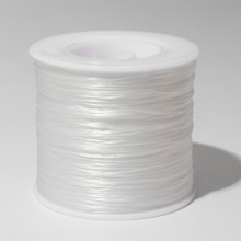 Нить силиконовая (резинка) d=0.5мм, L=400м (прочность 2500 денье), цвет белый