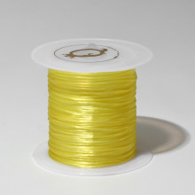 Нить силиконовая (резинка) d=0.5мм, L=10м (прочность 2250 денье), цвет жёлтый