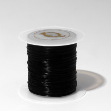 Нить силиконовая (резинка) d=0.5мм, L=10м (прочность 2250 денье), цвет чёрный