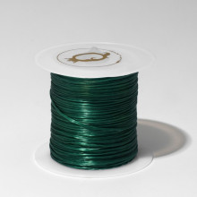 Нить силиконовая (резинка) d=0.5мм, L=10м (прочность 2250 денье), цвет тёмно-зелёный