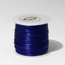 Нить силиконовая (резинка) d=0.5мм, L=50м (прочность 2250 денье), цвет синий