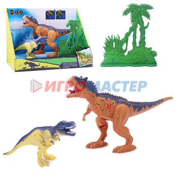 Интерактивные животные, персонажи Набор динозавров 12008 &quot;Приключения динозавров&quot; на батарейках, в коробке