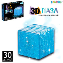 3D пазл кристаллический «Магический куб», 30 деталей, цвета МИКС