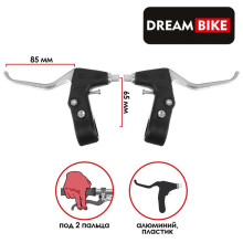 Комплект тормозных ручек Dream Bike, пластик-алюминий