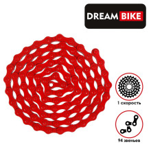 Цепь Dream Bike, 1 ск, цвет красный