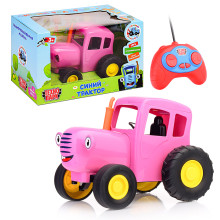 Модель р/у &quot;Синий трактор&quot; 20 см, звук, розовый, в коробке
