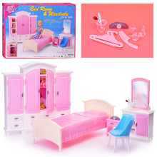 Набор мебели для кукол 24014 &quot;Спальная комната&quot; в коробке 