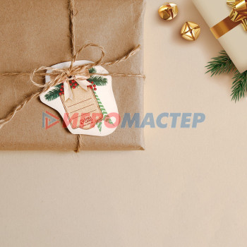 Шильдик на подарок Новый год «Новогодняя пора», 6,5 ×7,3  см