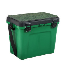 Ящик зимний малый «Три кита» 310 × 360 × 240, 4 отделения для приманок, цвет зелёный