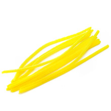 Проволока пушистая Шенил для творчества 0,9x30 см, 10 шт, цвет желтый, в пластиковом пакет