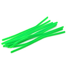 Проволока пушистая Шенил для творчества 0,9x30 см, 10 шт, цвет зеленый, в пластиковом паке