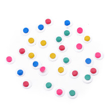Глазки декоративные круглые пластиковые, самоклеящиеся, цвет ассорти 30шт, 7 мм в пластико