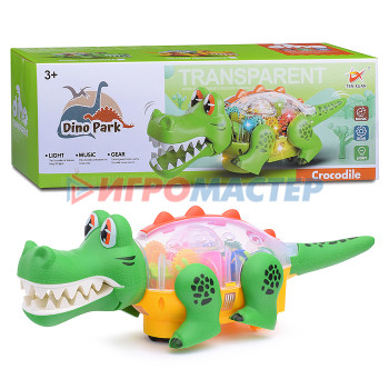 Интерактивные животные, персонажи Игрушка 2008C/D &quot;Крокодил&quot; на батарейках, в коробке