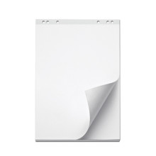 Блок бумаги для флипчарта 67,5x98 см, 20 листов, плотность 80 г/м², без линовки, 6 отверстий