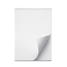 Блок бумаги для флипчарта 67,5x98 см, 20 листов, плотность 80 г/м², в клетку, 6 отверстий,