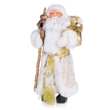 Новогодняя фигурка &quot;Дед Мороз В золотистой шубке&quot; (ПВХ, полиэстер) 15,5x8,5x31,5см 