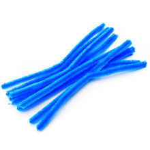 Проволока пушистая Шенил для творчества 1,5x30 см, 10 шт, цвет голубой, в пластиковом паке