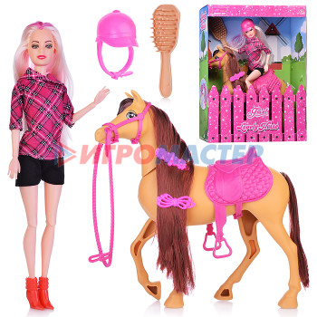 Куклы аналоги Барби Кукла JN686-3 &quot;Джейми&quot; с лошадкой, в коробке