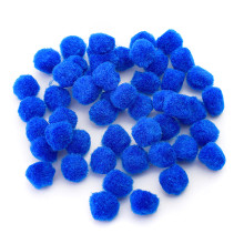Набор помпонов для творчества 15 мм, 50 шт, цвет синий, в пластиковом пакете с блистерным 