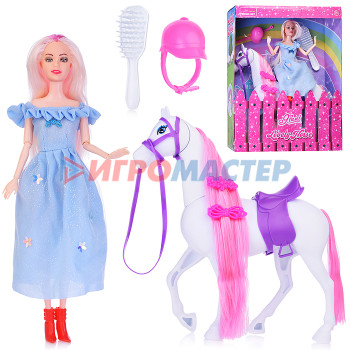 Куклы аналоги Барби Кукла JN686-5 &quot;Белинда&quot; с лошадкой, в коробке