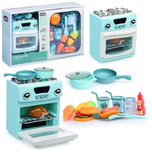 Бытовая техника A1003-6 &quot;Плита&quot; с посудой и продуктами, в коробке (цвет мятный)