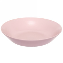 Тарелка керамическая 23*5см "Матовая глазурь" глубокая розовая
