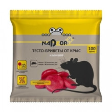 Тесто-брикет от мышей и крыс "Nadzor" 100гр NASA369