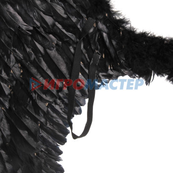 Карнавальный аксессуар "Крылья ангела" (80см*60см), Черный