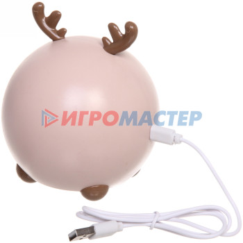 Светильник "Marmalade-Cute deer" LED цвет бежевый USB