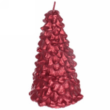 Свеча новогодняя "Сказочная ель" 5,5х10 см, красный